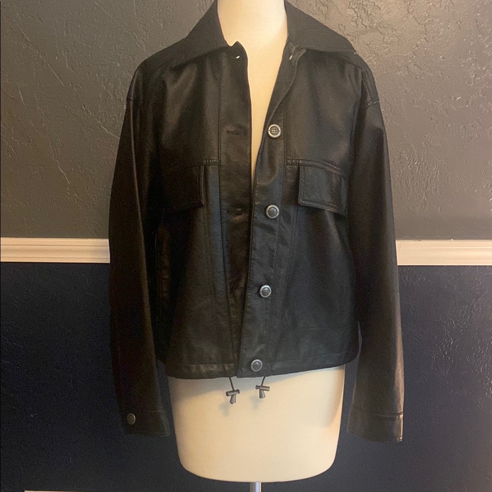 Black Faux Leather Jacket